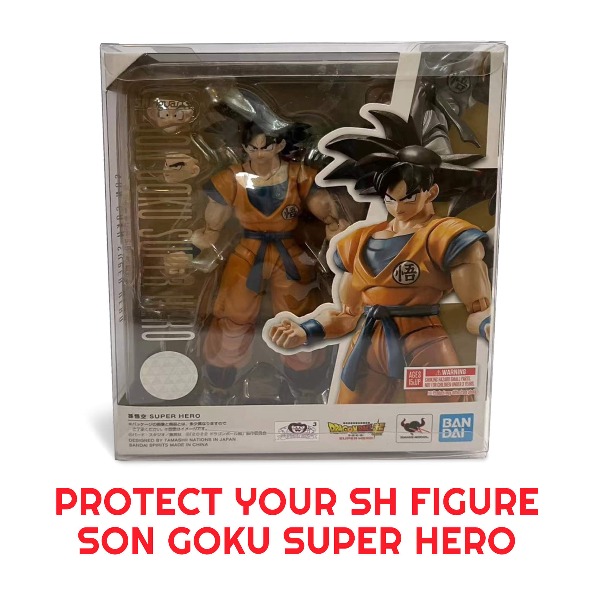 Display Case Protector for SH Figure Son Goku Super Hero PET Protector Pack of 10 