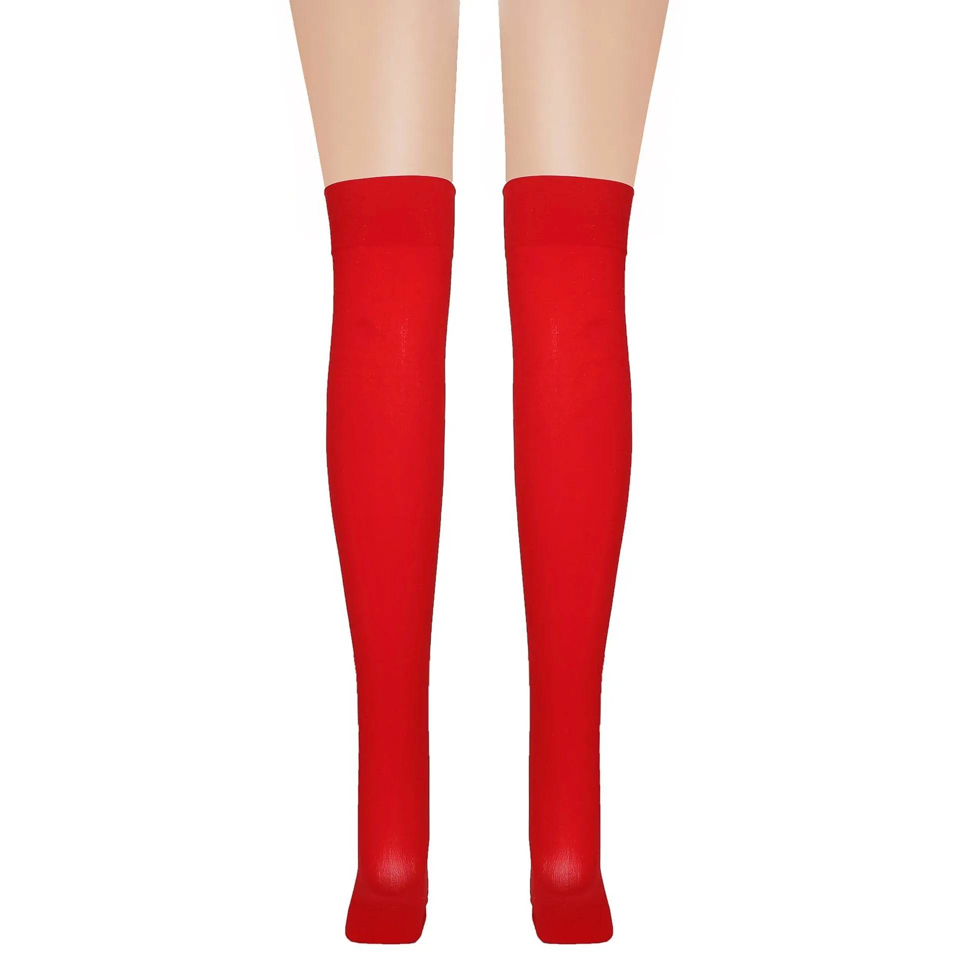 Thickened Women's Red Long Bow Christmas Stockings 
