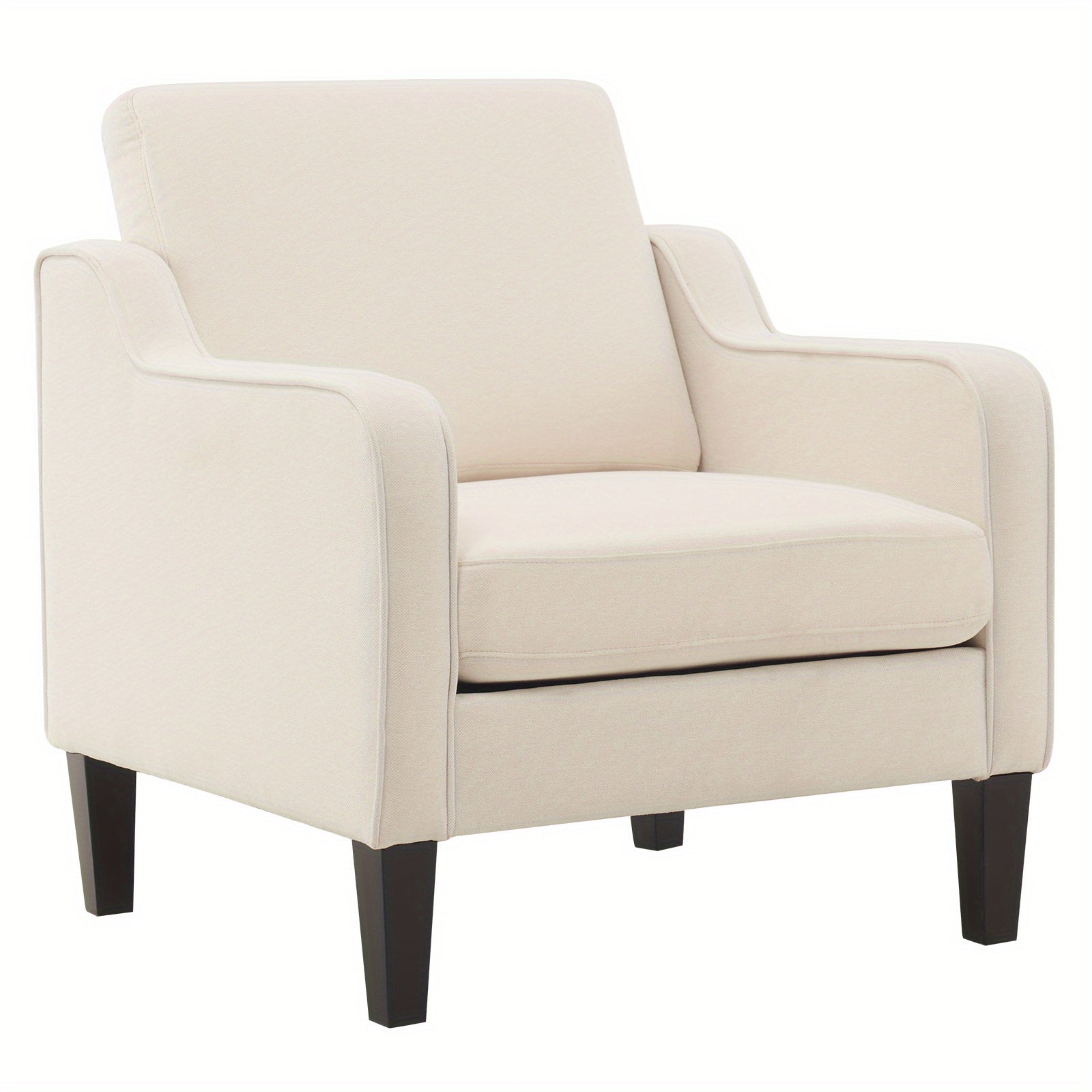 Soft Beige Plush Oversized Accent Chair - Cloud-Like Comfort with High-Density Foam Cushion, Ergonomic Support, Deep Snug Seat Upholstered Lounge Armchair for Living Room/Bedroom/Office, Easy Assembly Included, Bedroom Armcha 