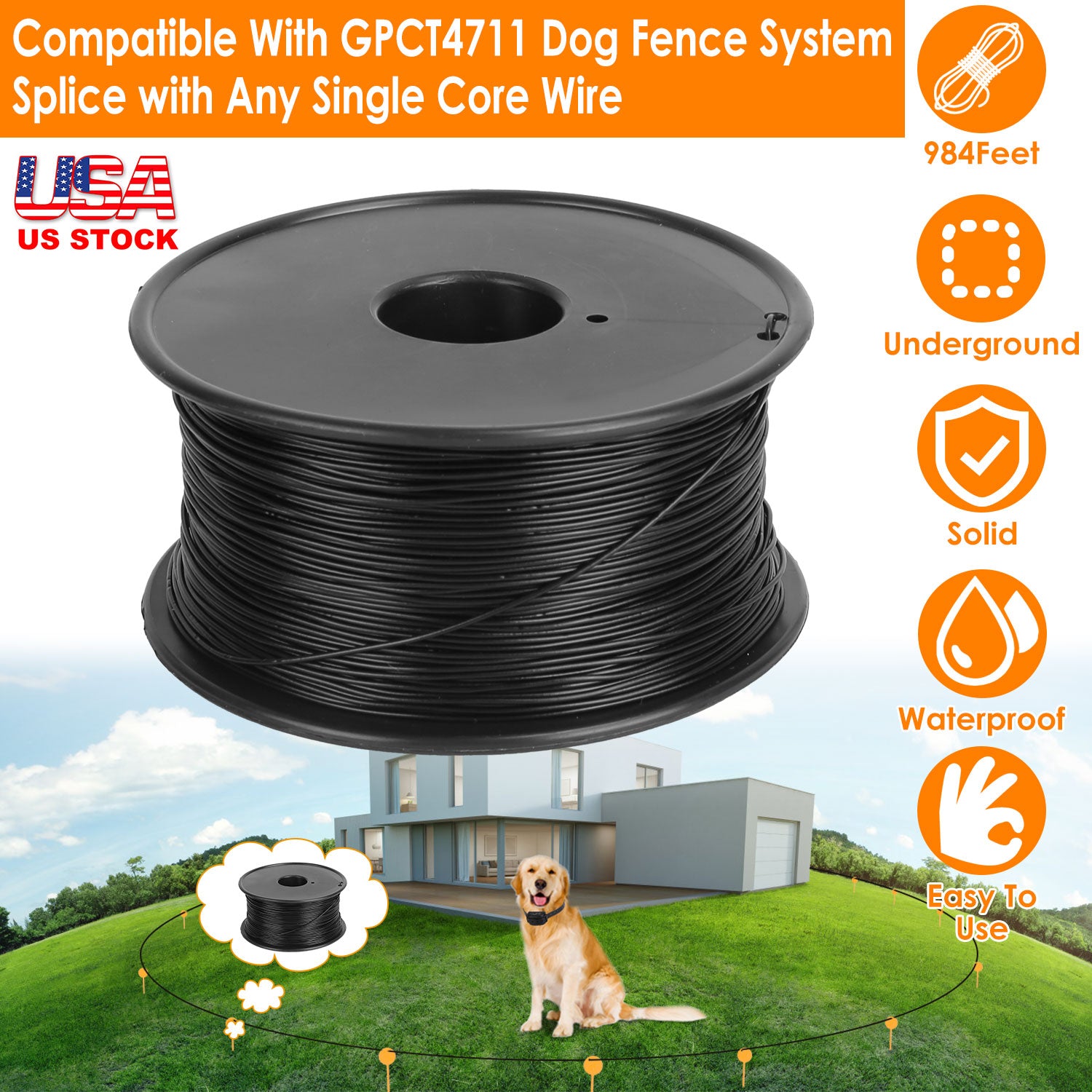 984Feet Underground Dog Fence Wire Boundary Wire for Dog Fence System