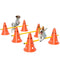 Dog Agility Hurdle Cone Set, Adjustable Obstacle Course Equipment with 6 Cones & 6 Poles, Carry Bag, Orange