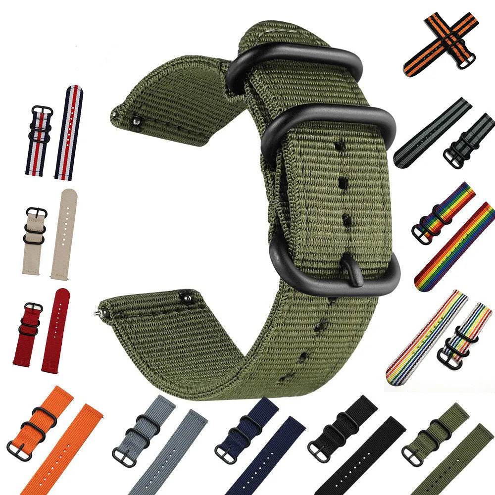 Suitable For Quick Release Watchband Gear S3 S2 Thickened Nylon Canvas Watch Strap 