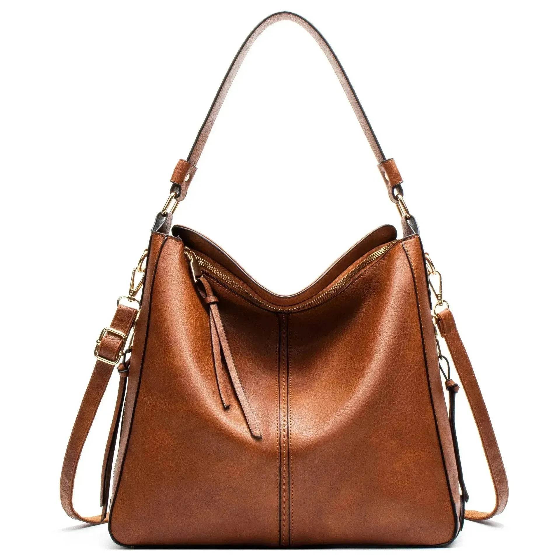 Women High Capacity PU Leather Handbags Fashion Commuting Crossbody Shoulder Hand Bag Shopping Totes 