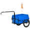 Aosom Steel Trailer for Bike, Bicycle Cargo Trailer with Foldable Storage Box and Safe Reflectors, Max Load 88LBS, Blue