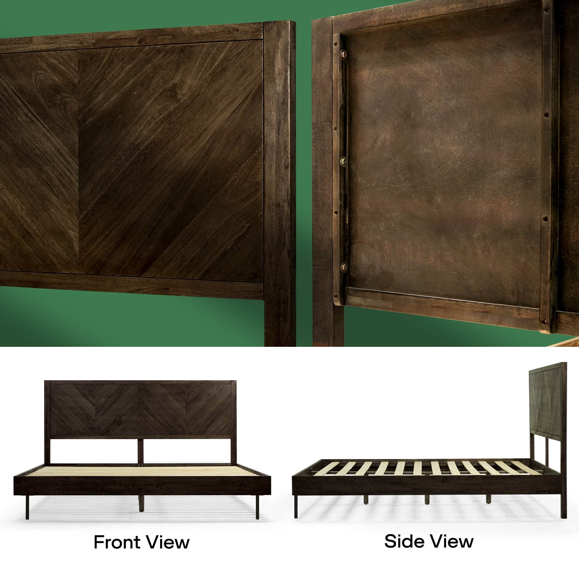 Alander Deluxe Wood Platform Bed Frame 