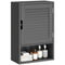 Bathroom Cabinet, Wall Mounted Storage Cabinet with Adjustable Shelves, 40 x 20 x 60 cm, Black