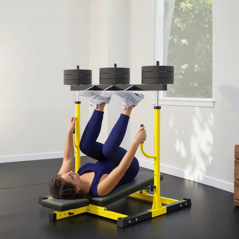 Soozier Leg Extension and Curl Machine, Adjustable Leg Extension Machine, 1" standard Plate Compatible, 660LBS Capacity