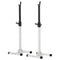 Soozier Adjustable Power Squat Stand Barbell Rack Weight Lifting Home Gym Equipment Black White