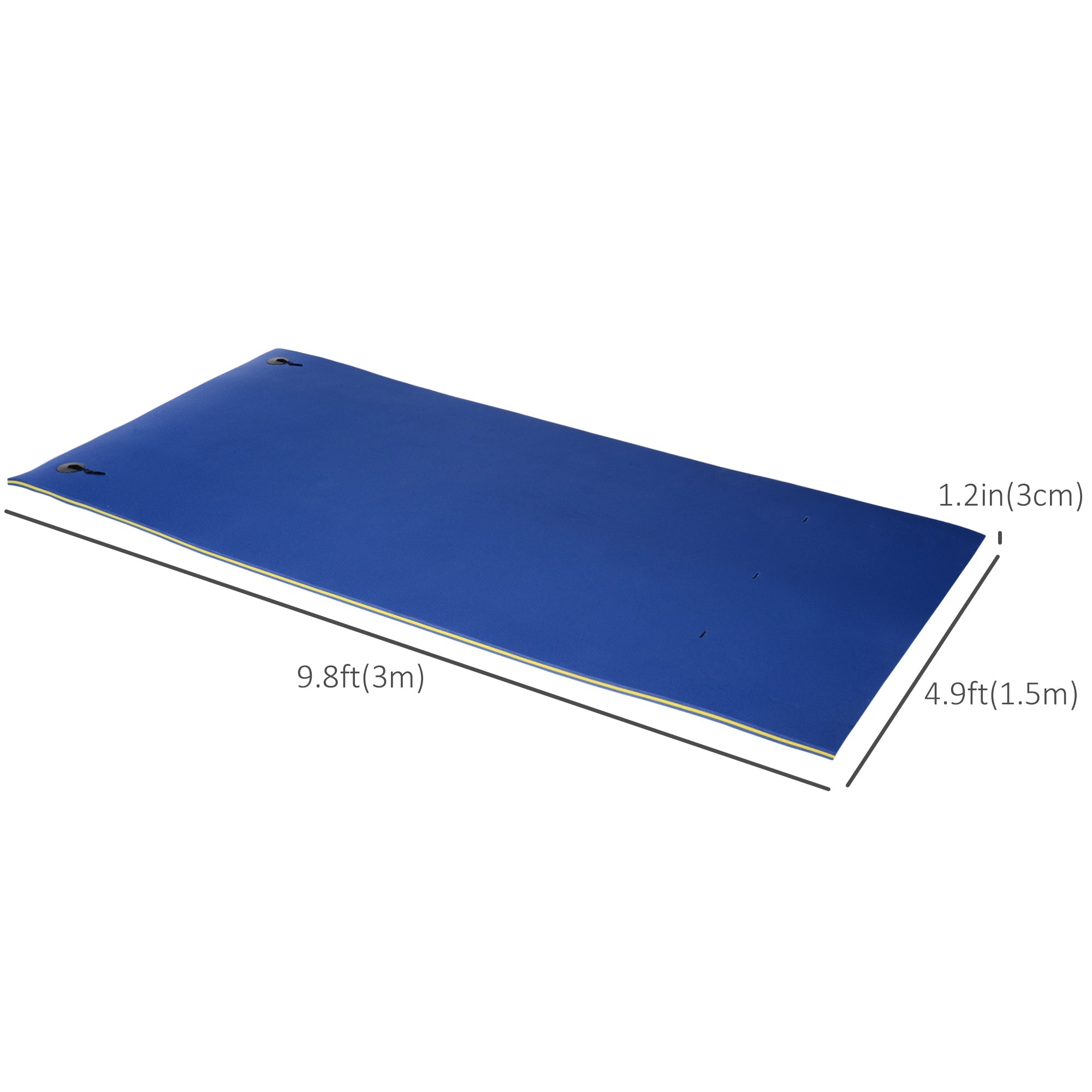 HOMCOM Roll-Up Pool Float Pad for Lakes, Oceans, & Pools, Water Mat for Playing, Relaxing & Recreation, Blue 