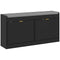 HOMCOM Shoe Storage with Seat, Upholstered Hallway Bench, Shoe Bench with 2 Flip Drawers and 2 Vents for 8 Pairs of Shoes