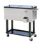 80 Quart Rolling Cooler Cart Ice Beer Beverage Cooling Bin for Outdoor Party, 35.4