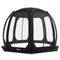 Outsunny 11' x 11.5' Screen Tent, Pop Up Camping Gazebo with Portable Carry Bag and 2 Doors, Black