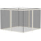 Replacement Mosquito Netting for Gazebo 10' x 13' Black Screen Walls for Canopy with Zippers