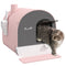 Cat Litter Box with Lid, Removable Tray, Scoop, Filter, Pink