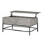 Lift Top Coffee Table with Hidden Storage Compartment Lift Tabletop Center Table for Living Room, Grey