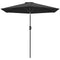 Patio Sun Umbrella, Outdoor Parasol with 6 Ribs, Black