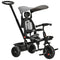 Aosom Qaba Baby Tricycle 4 In 1 Stroller Reversible Seat Adjustable Footrest Brake Clutch Grey