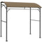7' x 5' Garden Grill Canopy, BBQ Grill Gazebo Tent with Steel Frame and Hooks, Outdoor Sun Shade, Dark Coffee