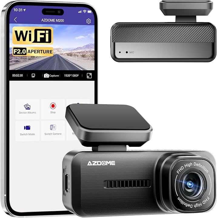 AZDOME M200 1080P Front Dash Cam 