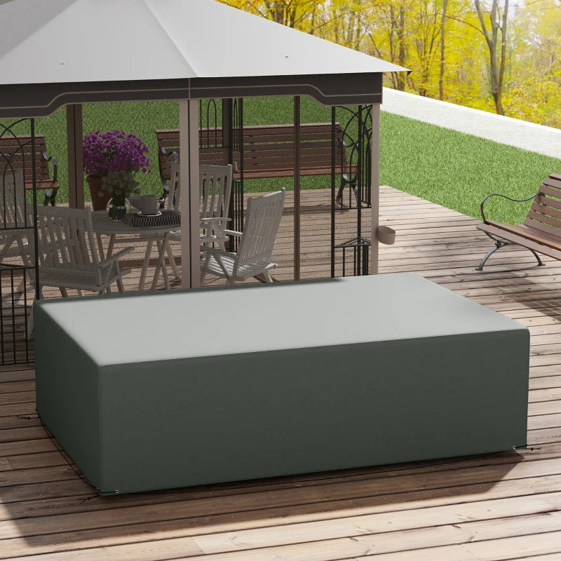 Patio Furniture Cover for Outdoor Sectional Sofa Set Waterproof Windproof Oxford Fabric, 97" x 65" x 26", Dark Grey