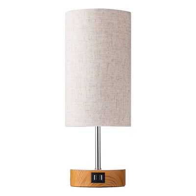 Touch Control Table Lamp 3-Way Dimmable Nightstand Beside Lamp for Bedroom Living Room Dual USB Ports LED Bulb Included 