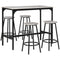 HOMCOM 5-Piece Counter-Height Dining Set: Table and 4 Chairs for Casual Gatherings