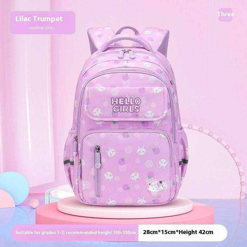 6-12-year-old Primary School Children Girls Backpack Large Capacity Schoolbag 