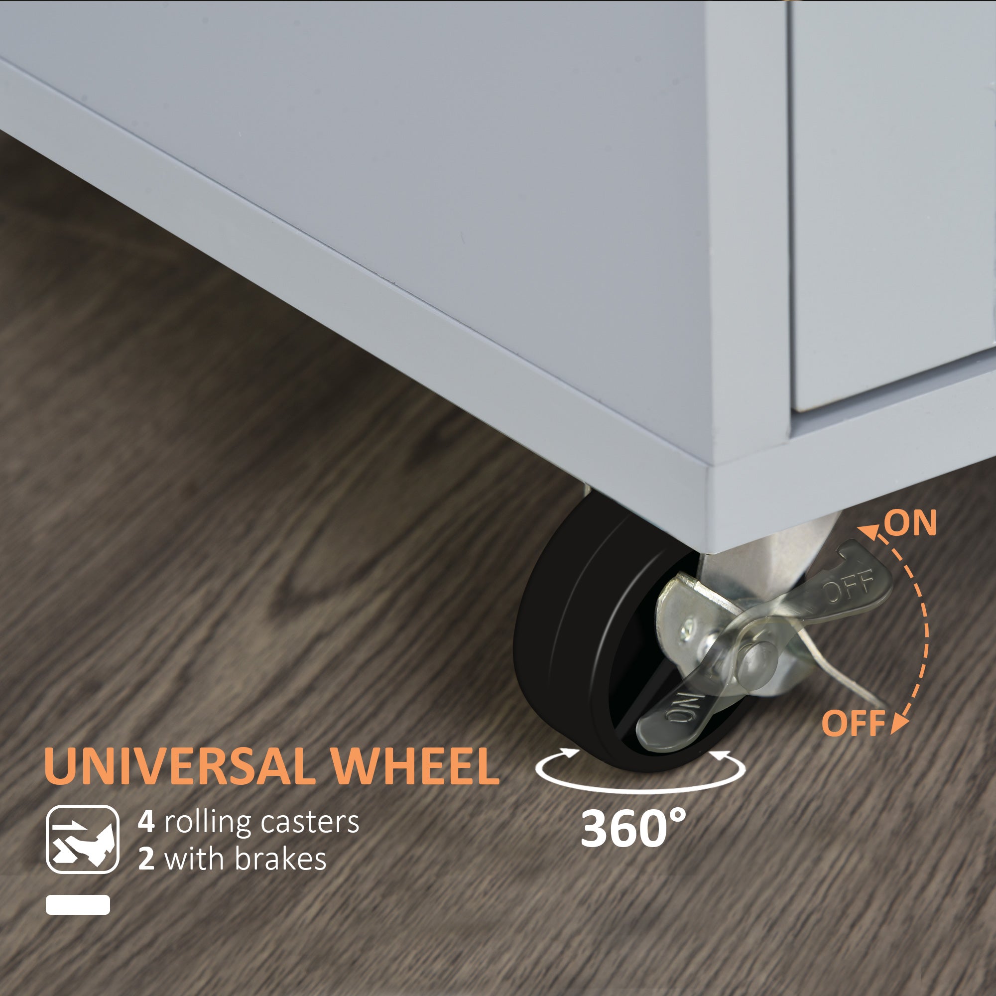 HOMCOM Versatile Kitchen Aide: Rolling Island Cart with Wood Top, Storage Drawer, Towel Bar, Shelves, and Grey Finish 