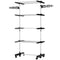 HOMCOM Garment Drying Rack Stainless Steel Folding Clothes Hanging Rack with Side Wings Castors for Indoor Outdoor Black