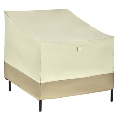 Outsunny Outdoor Furniture Covers Waterproof White 38.2" L x 36.6" W x 24.8"/32.7"H 600D Oxford Cloth 