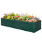 8 x 2.6 x 1.5ft Galvanized Raised Garden Bed, Reinforced Outdoor Planter Box with Open Bottom, Green
