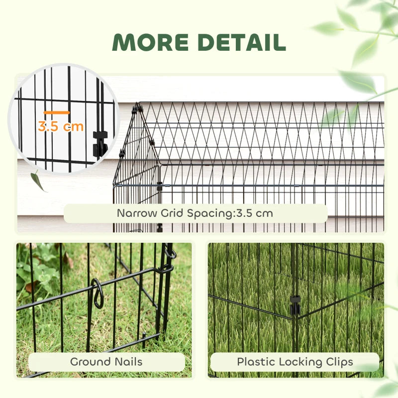 73" Small Animal Cage with Roof, Indoor/Outdoor Use,  for Chicken, Rabbits, Chinchillas, Silver