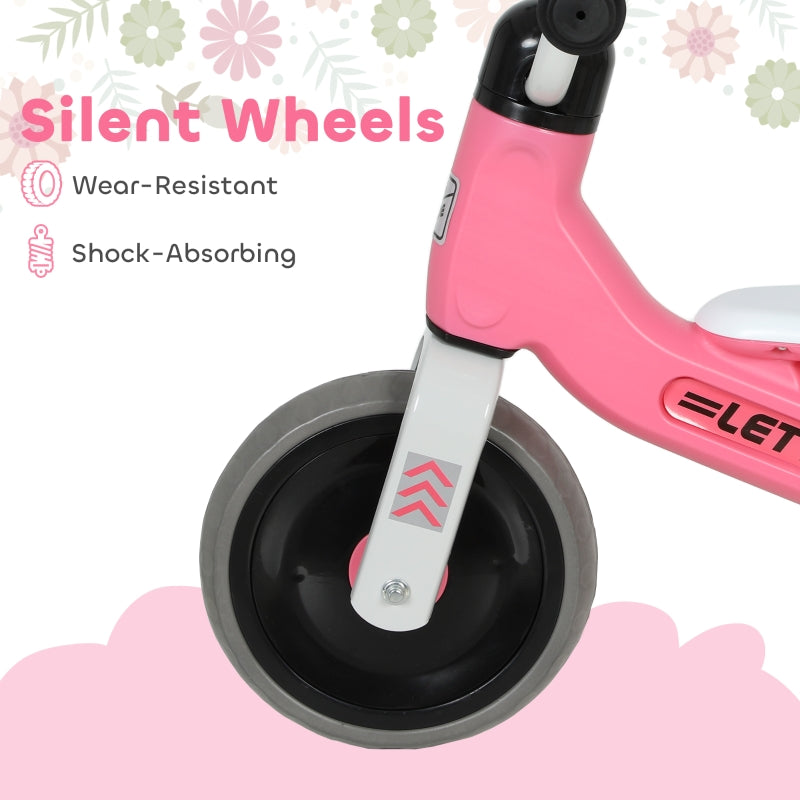 Qaba Toddler Balance Bike for 12-36 Months Boys Girls with No Pedal, 3 Silence Wheels for First Birthday Gift, Green