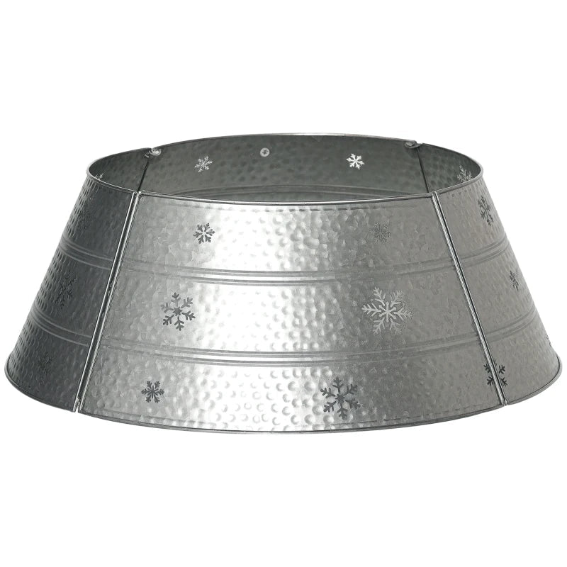 HOMCOM 24" Hyacinth Christmas Tree Base Cover – Hand-Woven Natural Tree Collar for Holiday Home Decor 