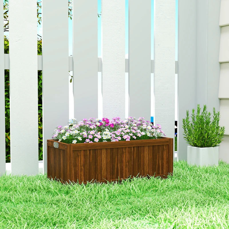Foldable Elevated Planter Box, Wooden Raised Garden Bed for Backyard Patio to Grow Vegetables Herbs Flowers, Carbonized