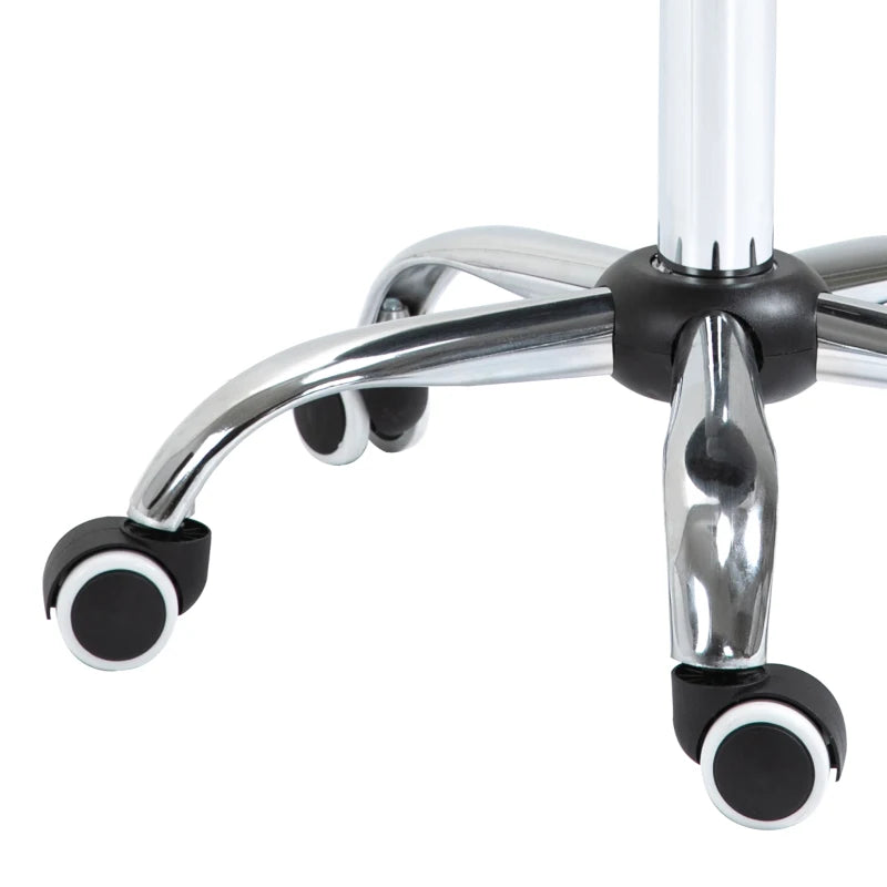 Adjustable Hydraulic Rolling Salon Stool Swivel Saddle Chair Spa Beauty Seat PU Leather, Grey