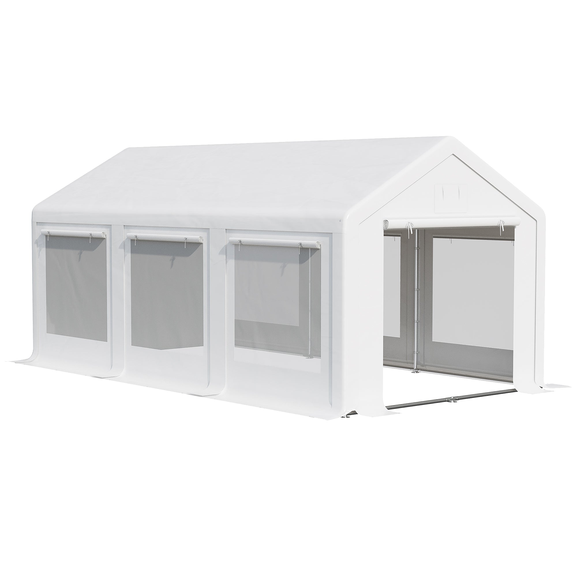 Outsunny 20' x 10' Party Tent Canopy, Gazebo Tent with 6 Removable Side Walls and Windows for Outdoor Event, White 