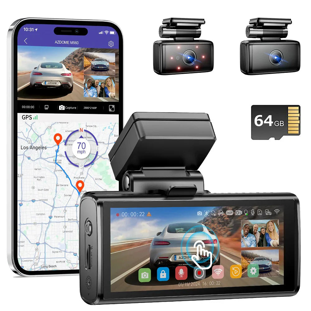 AZDOME M580 3CH 5K Dash Cam 
