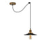 E26 Metal Flat Shade with 2M Adjustable PVC Cable Pendant Light ~2133
