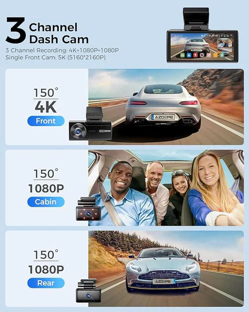 AZDOME M580 3CH 5K Dash Cam 