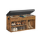 VASAGLE Storage Bench with Cushion, Padded Seat, 3 Compartments