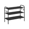 SONGMICS Fabric Shoe Rack with 4 Hooks Ink Black