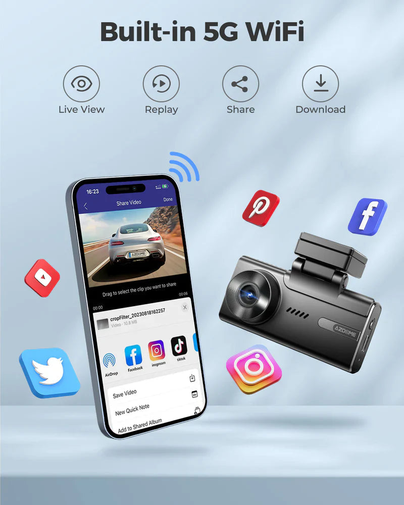 AZDOME M580 3CH 5K Dash Cam 