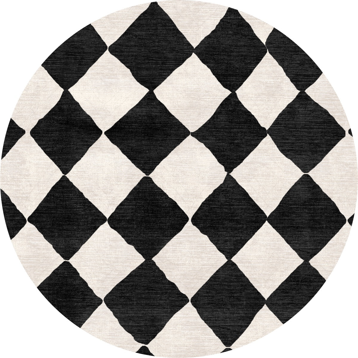 Trestres Checkered Black & Ivory Rug 