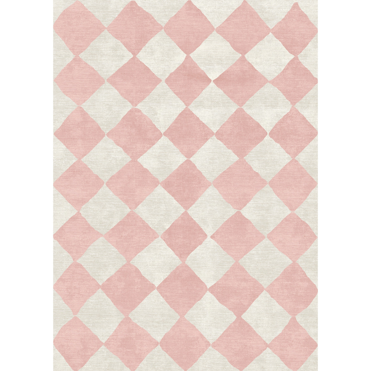 Trestres Checkered Malibu Pink & Ivory Rug 