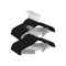 SONGMICS Velvet Pants Hangers with Adjustable Clips