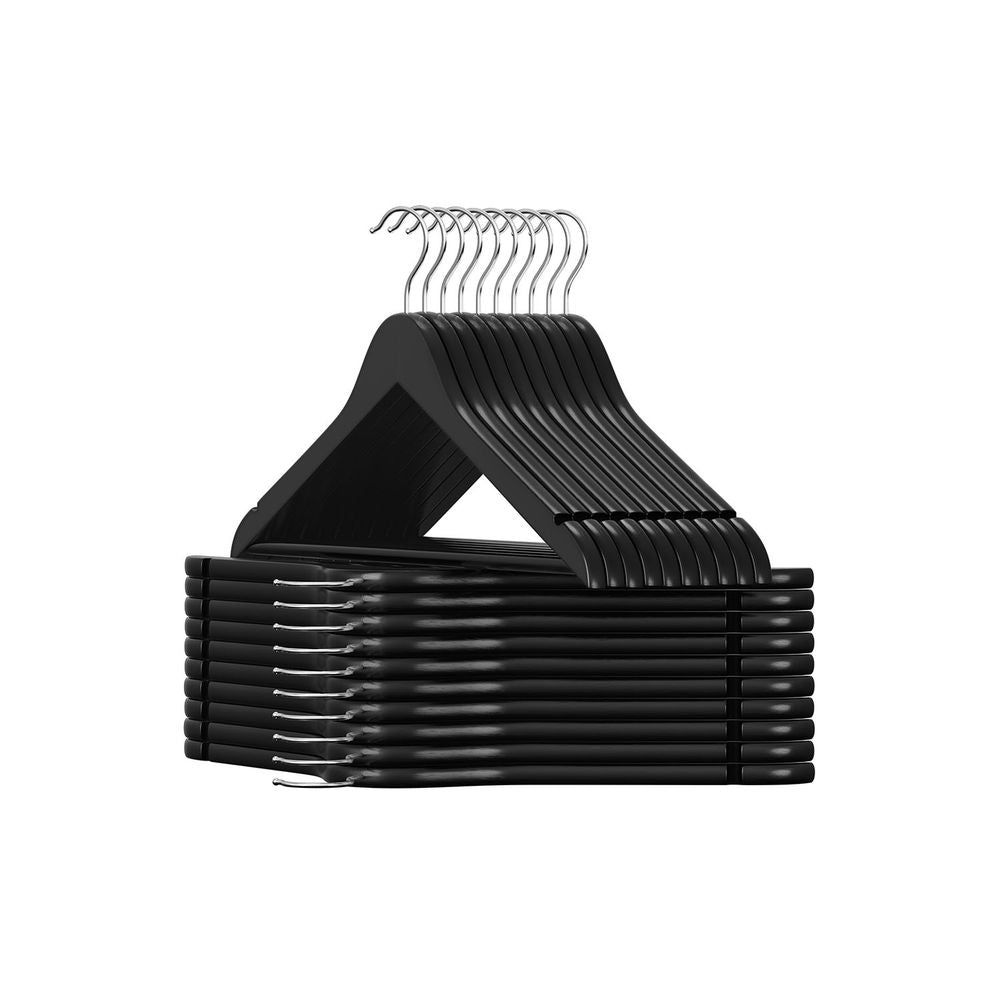 SONGMICS 20-Pack Wood Coat Hangers with Shoulder Notches 