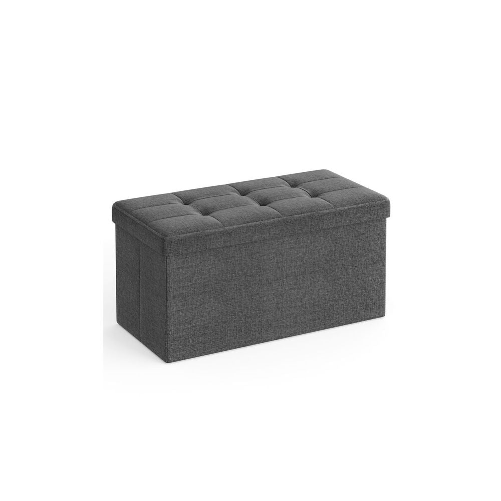 SONGMICS 30 Inches Folding Storage Ottoman Bench 