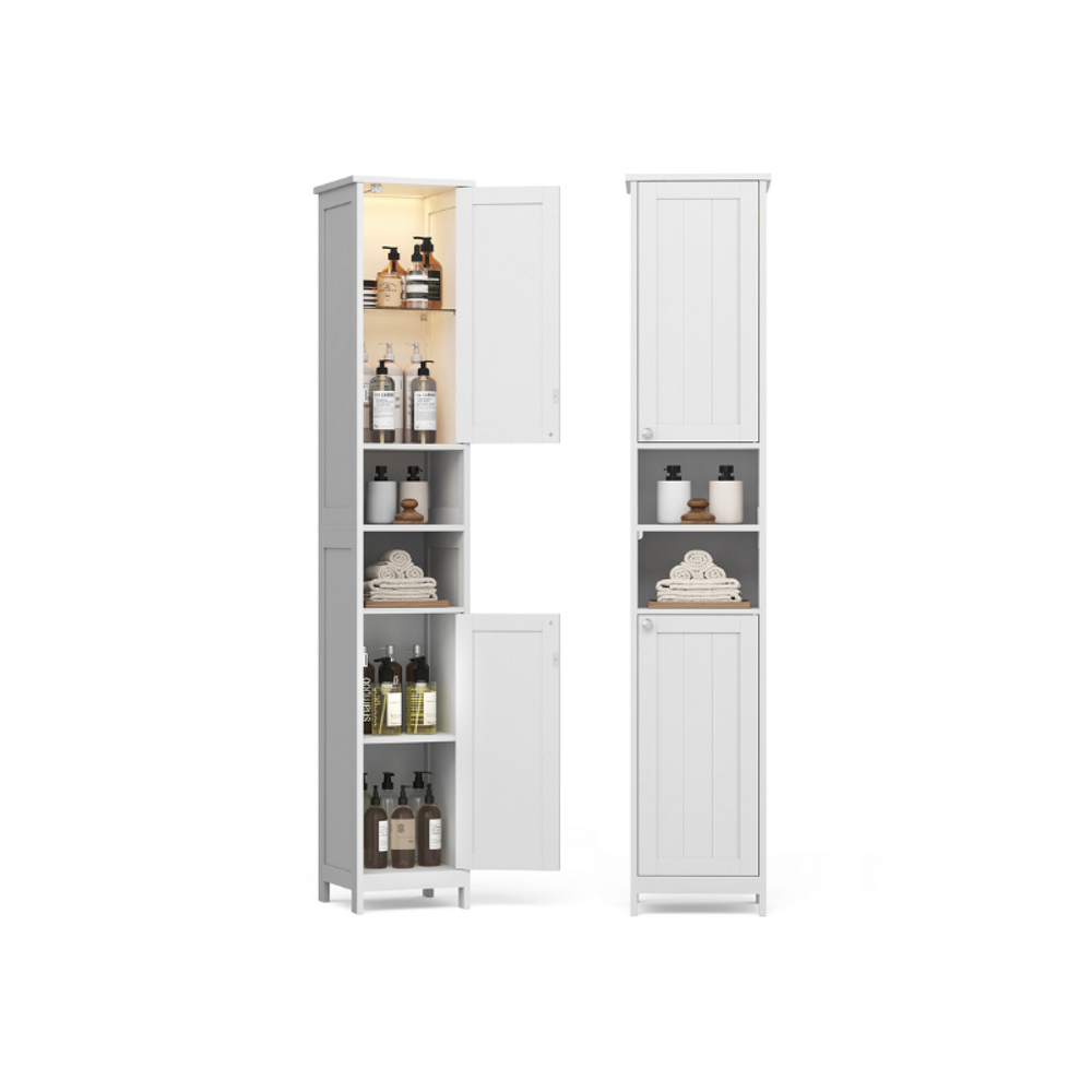 VASAGLE Tall Bathroom Cabinet with Lights 