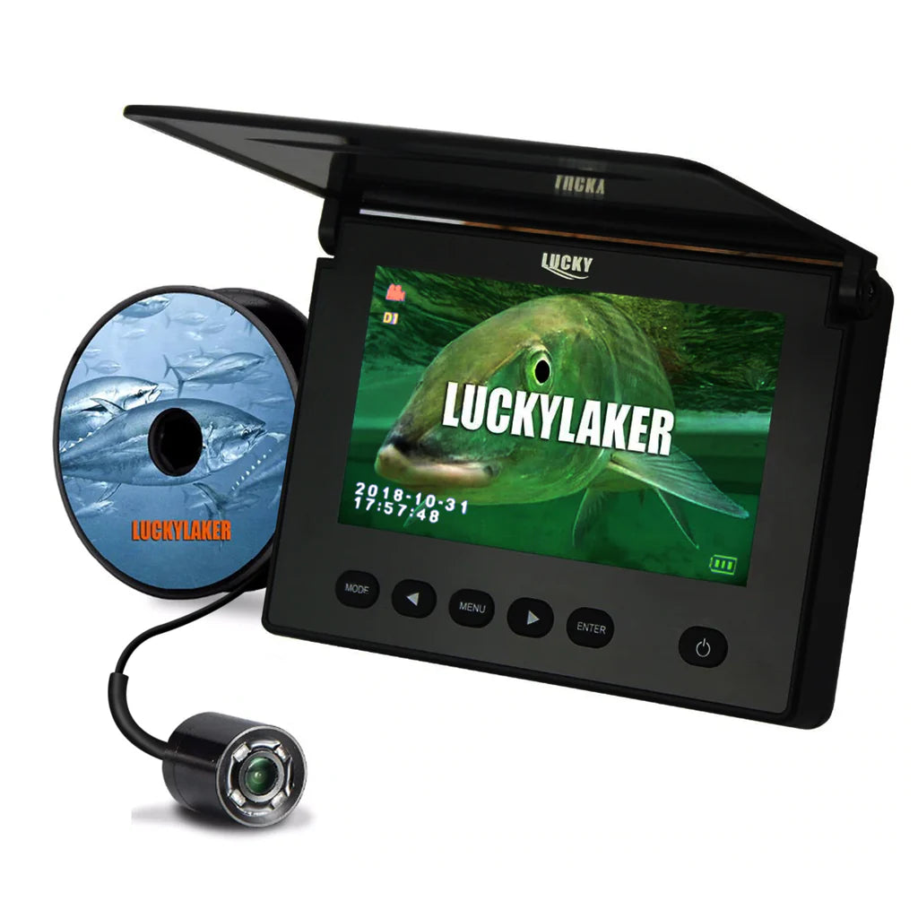 FF-180AR Underwater Fishing Camera Fish Locator, 4.3" HD TFT LCD Monitor, Sun Visor, 120° Wide-Angle Camera & 20M Cable